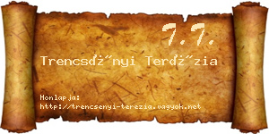 Trencsényi Terézia névjegykártya